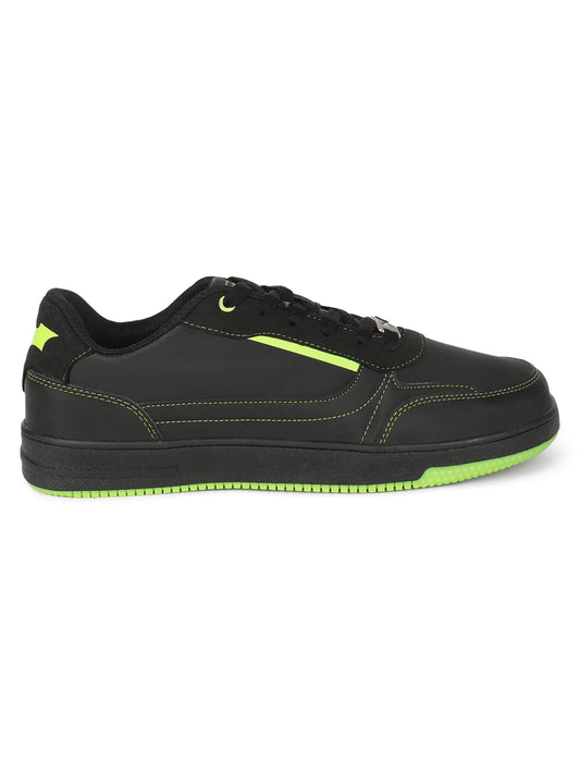 GOTHAM Black Men's Sneakers / Higlhlight yellow reflective